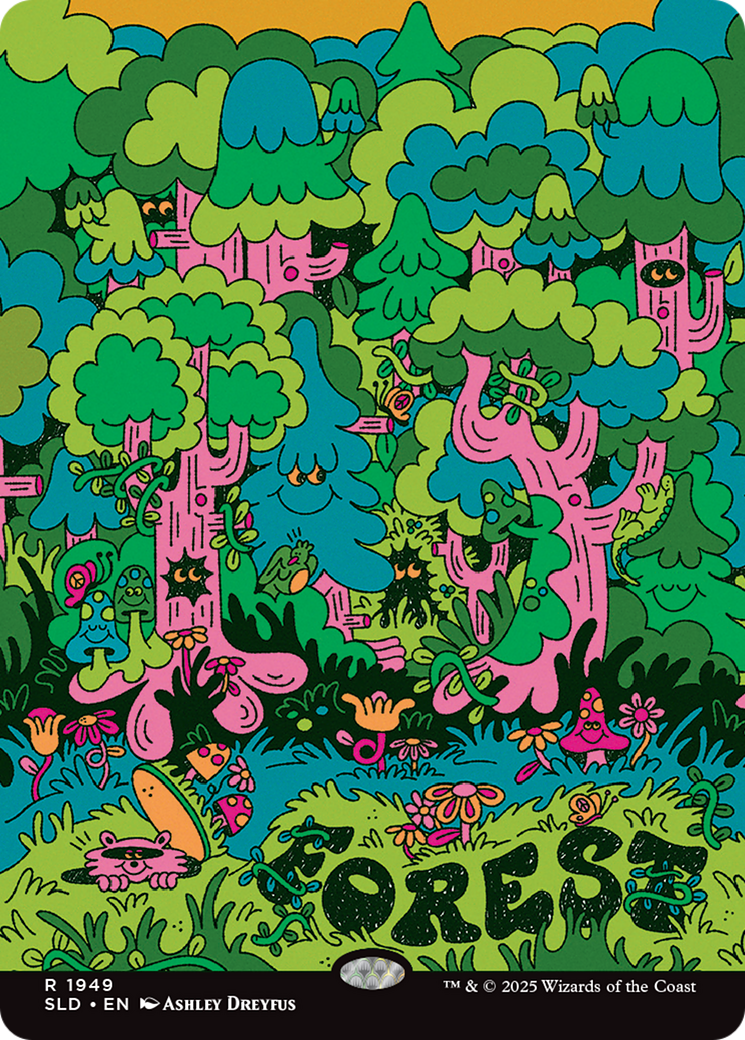 Forest (1949) (Rainbow Foil) [Secret Lair Drop Series]