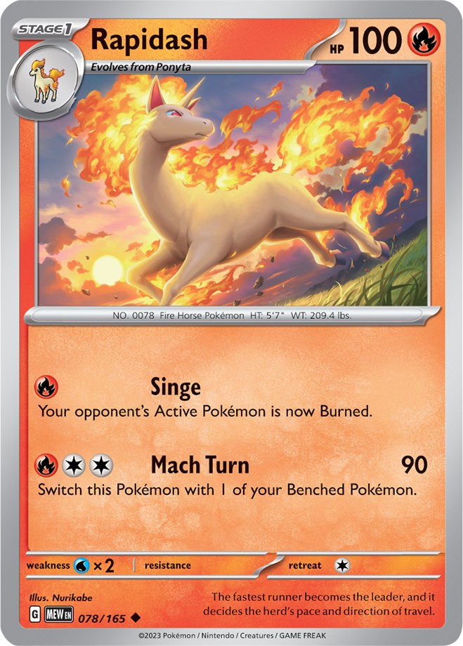 Rapidash (078/165) [Scarlet & Violet 151]