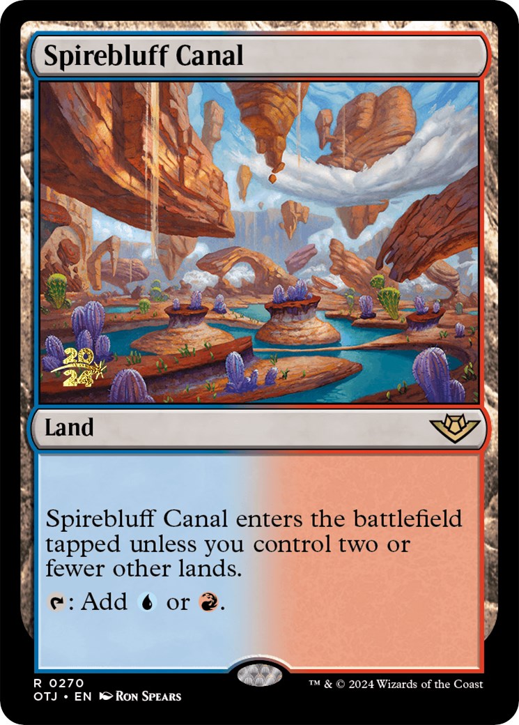 Spirebluff Canal (OTJ) [Outlaws of Thunder Junction Prerelease Promos]