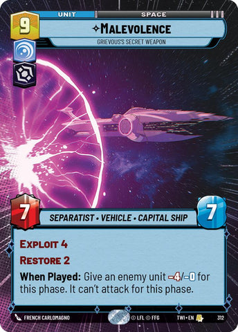 Malevolence - Grievous's Secret Weapon (312) (Hyperspace) (312) [Twilight of the Republic]