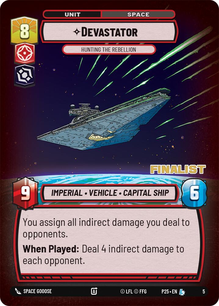 Devastator - Hunting the Rebellion (5) (Finalist) (5) [Store Showdown Promos]