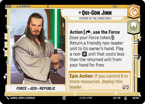 Qui-Gon Jinn - Student of the Living Force (016/264) (016/264) [Legends of the Force]