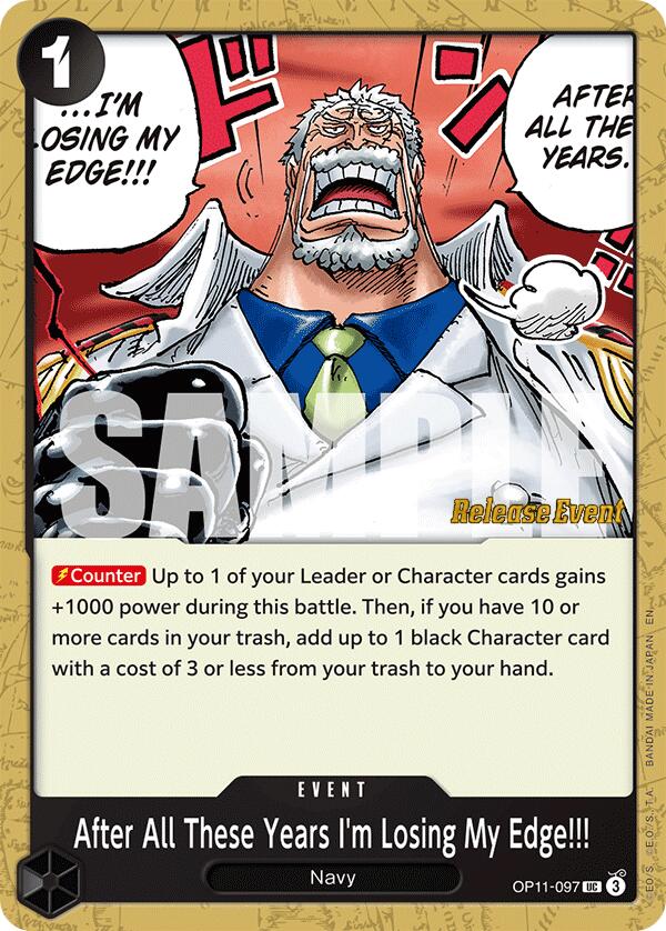 After All These Years I'm Losing My Edge!!! [A Fist of Divine Speed Release Event Cards]