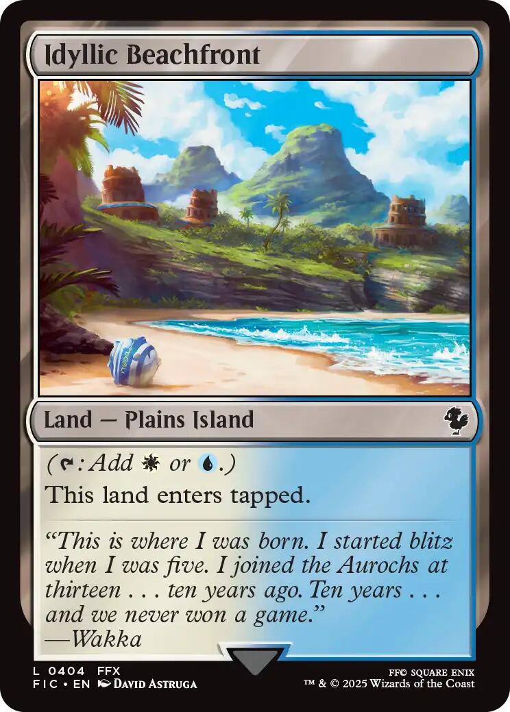 Idyllic Beachfront (Surge Foil) [FINAL FANTASY Commander]