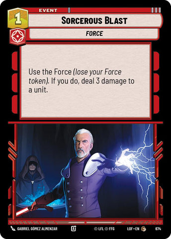Sorcerous Blast (674) (Foil) (674) [Legends of the Force]