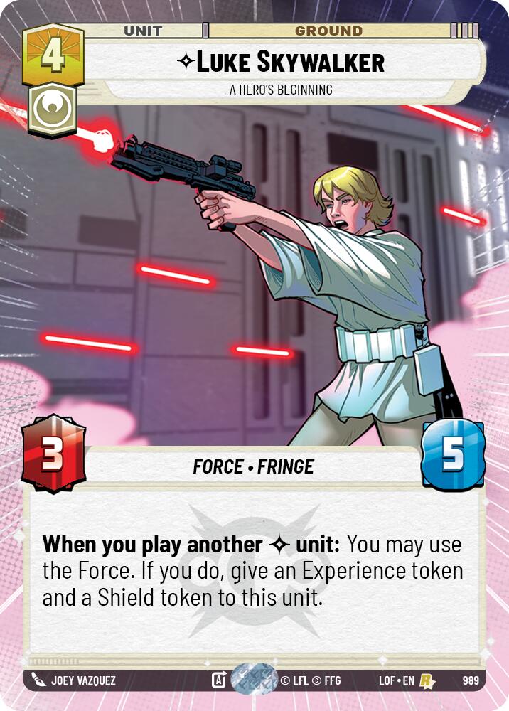 Luke Skywalker - A Hero's Beginning (989) (Hyperspace Foil) (989) [Legends of the Force]