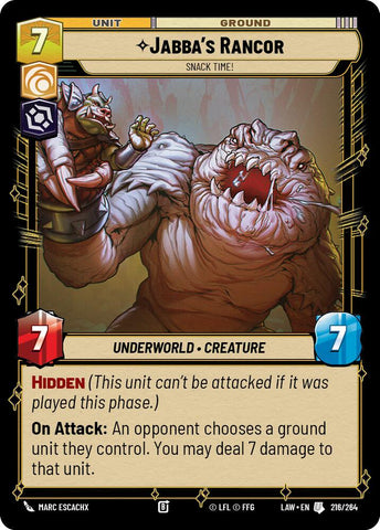 Jabba's Rancor - Snack Time! (216/264) (216/264) [A Lawless Time]