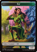 Elf // Treasure Double-Sided Token [Lorwyn Eclipsed Tokens]