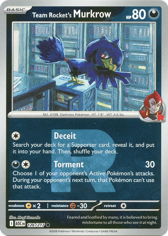 Team Rocket's Murkrow (126/217) (Team Rocket) [Mega Evolution: Ascended Heroes]