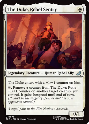 The Duke, Rebel Sentry [Avatar: The Last Airbender: Eternal-Legal]