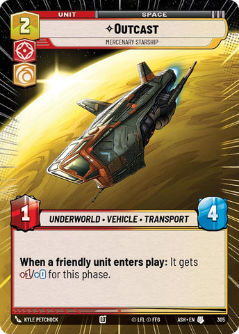 Outcast - Mercenary Starship (305) (Hyperspace) (305) [Ashes of the Empire]