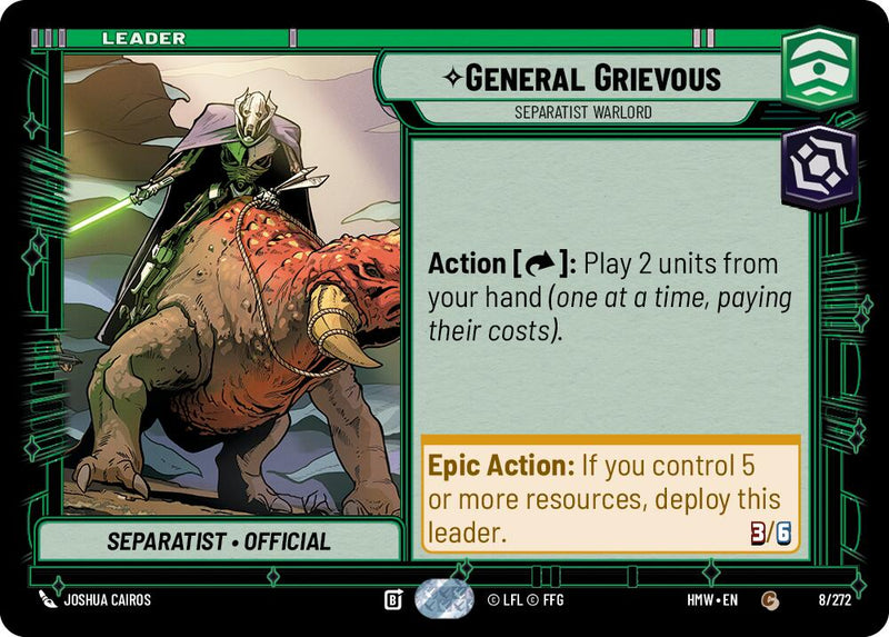 General Grievous - Separatist Warlord (8/272) (8/272) [Homeworlds]