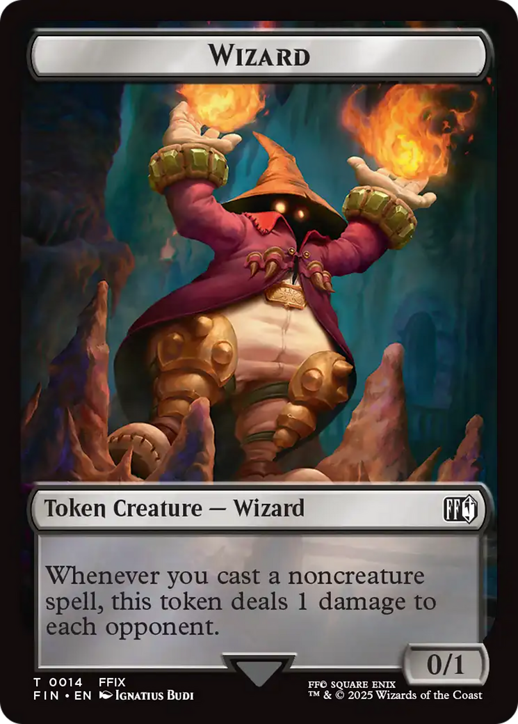 Bird (0016) // Wizard (0014) Double-Sided Token [FINAL FANTASY Tokens]