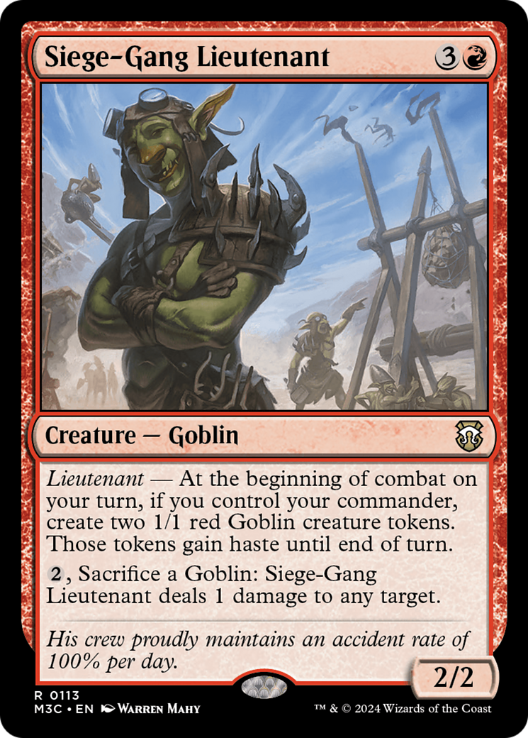 Siege-Gang Lieutenant [Modern Horizons 3 Commander]