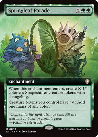 Springleaf Parade (Extended Art) [Lorwyn Eclipsed Commander]