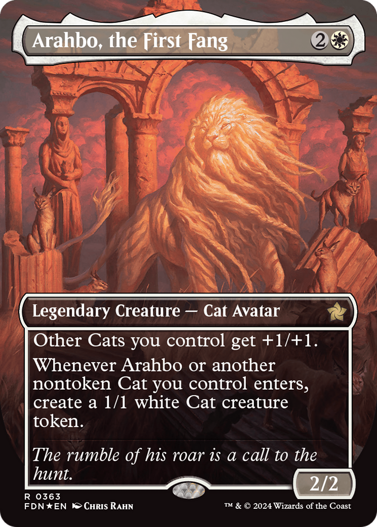 Arahbo, the First Fang (Borderless) (Mana Foil) [Foundations]