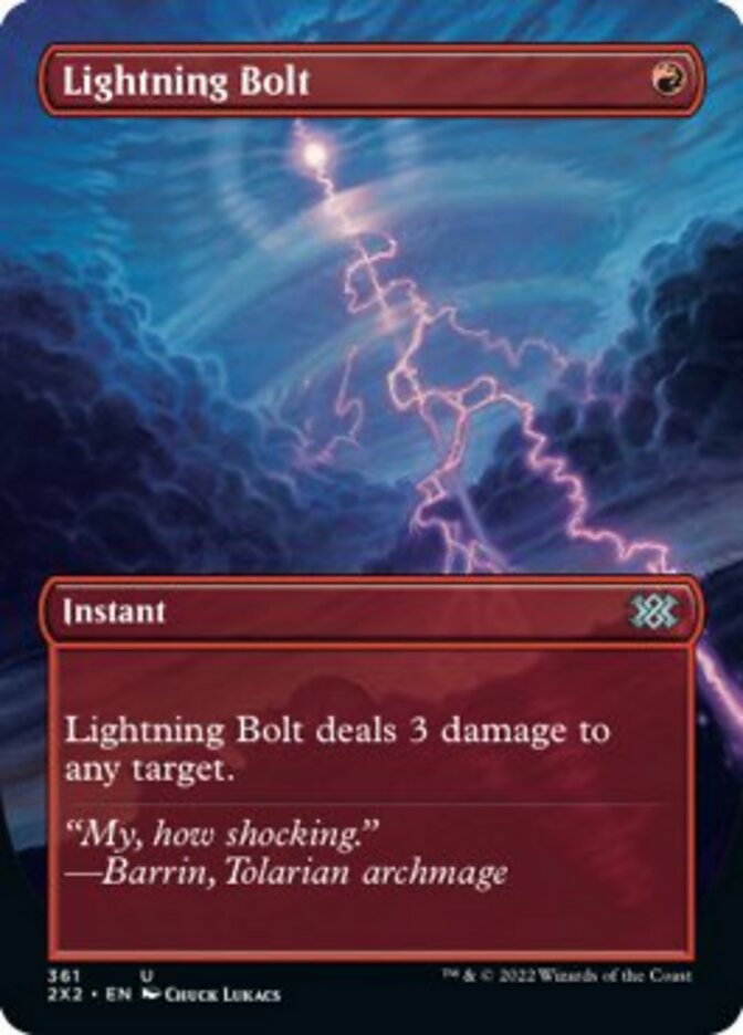 Lightning Bolt (Borderless Alternate Art) [Double Masters 2022]