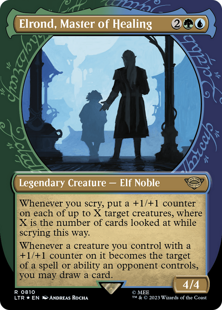 Elrond, Master of Healing (Showcase) (Surge Foil) [The Lord of the Rings: Tales of Middle-Earth]