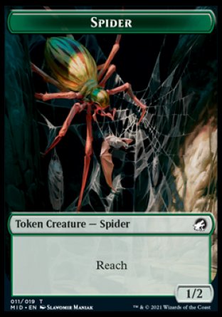 Wolf // Spider Double-Sided Token [Innistrad: Midnight Hunt Tokens]