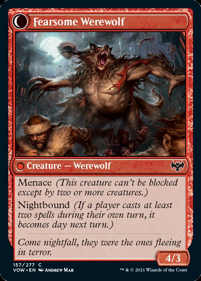 Fearful Villager // Fearsome Werewolf [Innistrad: Crimson Vow]