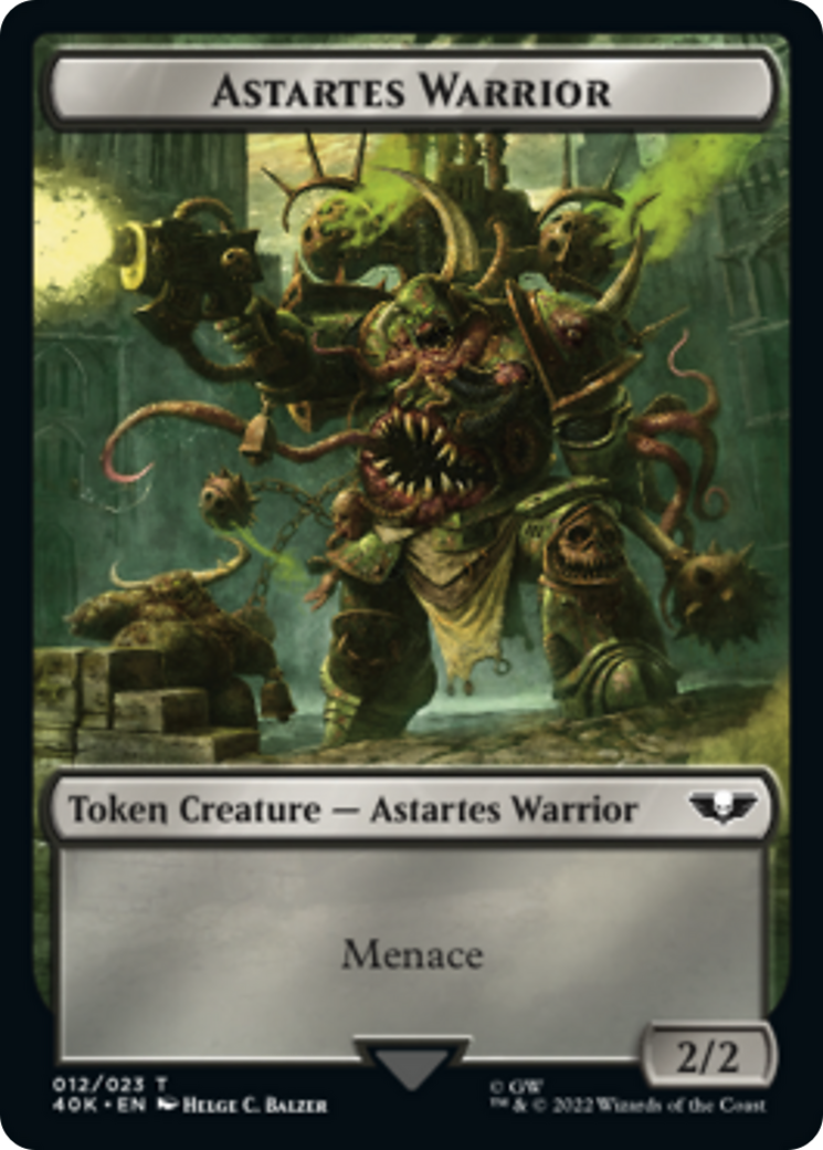 Astartes Warrior // Plaguebearer of Nurgle Double-Sided Token [Warhamm