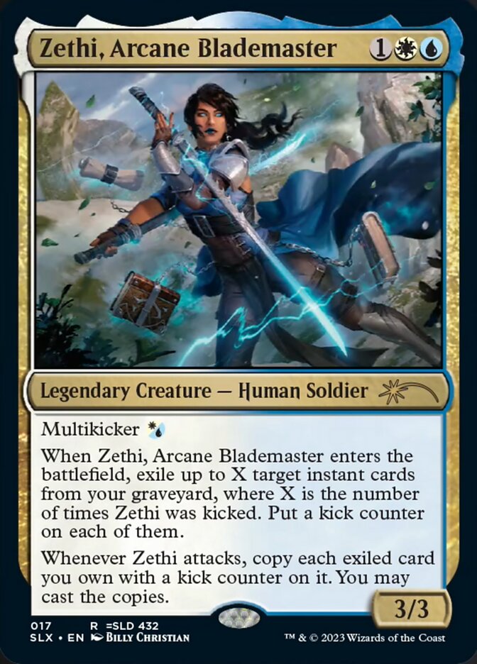 Zethi, Arcane Blademaster [Secret Lair: Universes Within]