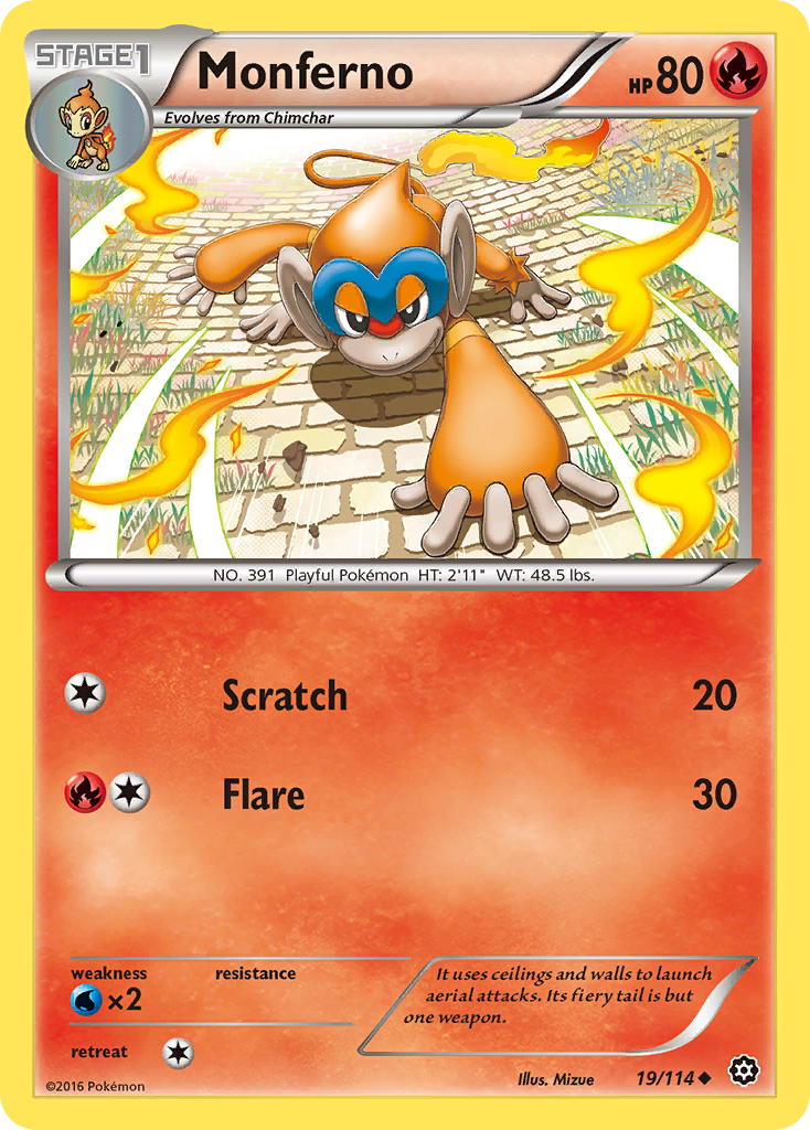 Monferno (19/114) [XY: Steam Siege]