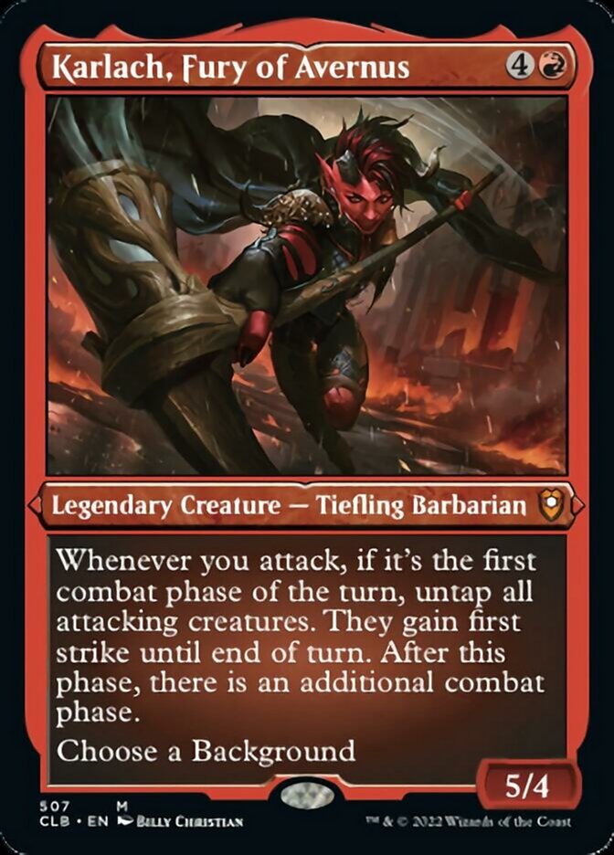 mtg karlach commander deck Series #7 Karlach, Fury of Avernus Stitched Playmat for Magi Ultra PRO International Whenever you attack Karlach, Fury of Avernus MTG