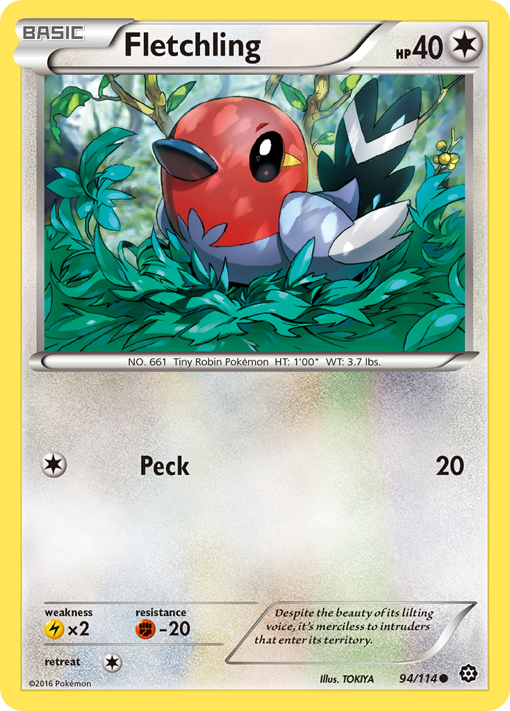 pokemon fletchling card Fletchling 066/088 Common Perfect Order Pokemon NM/M
